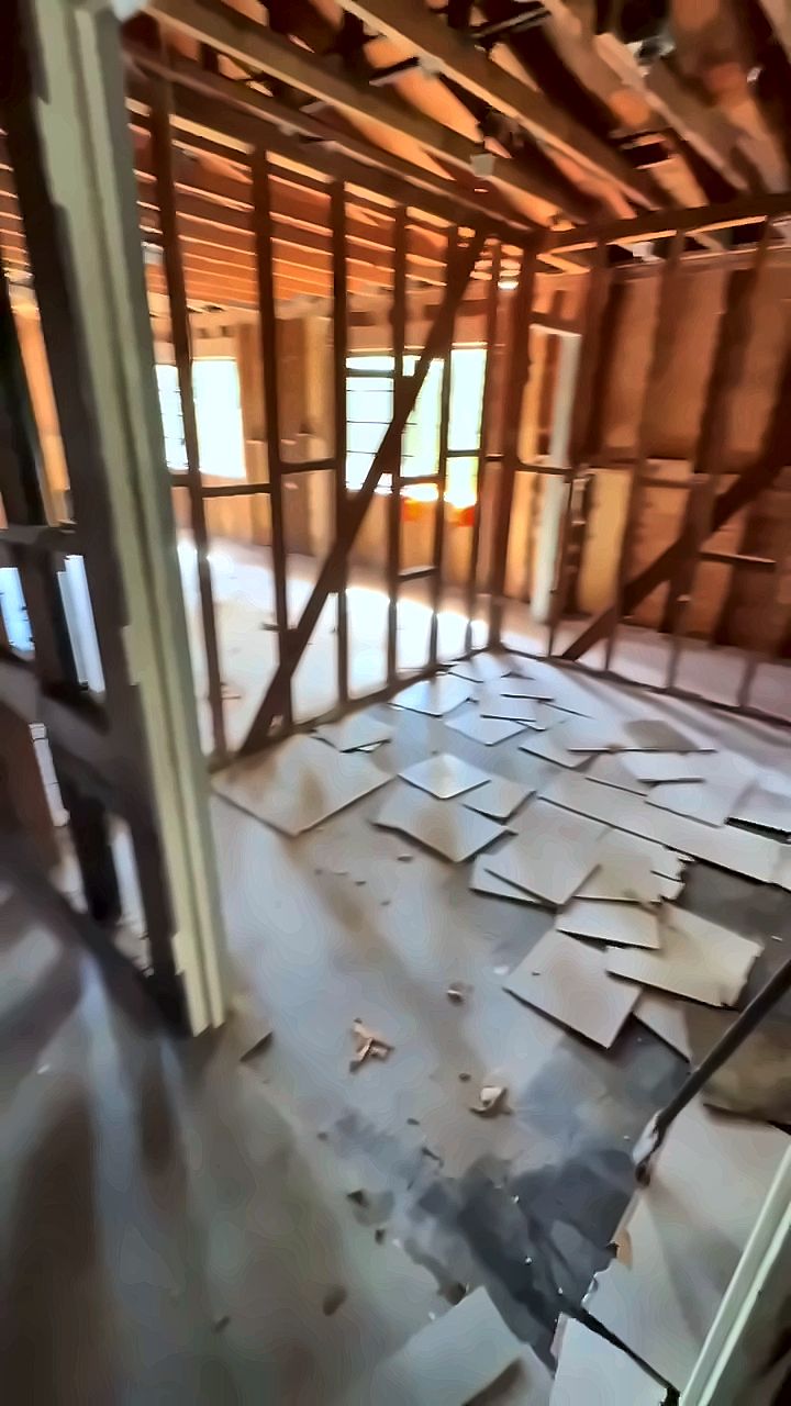 Flooring removal during an A2Z interior demolition